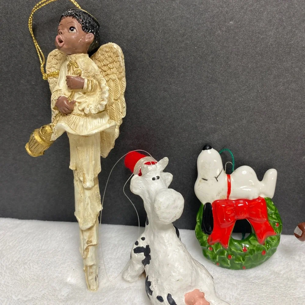 VTG Christmas Ornaments Lot 8 Figurines‎